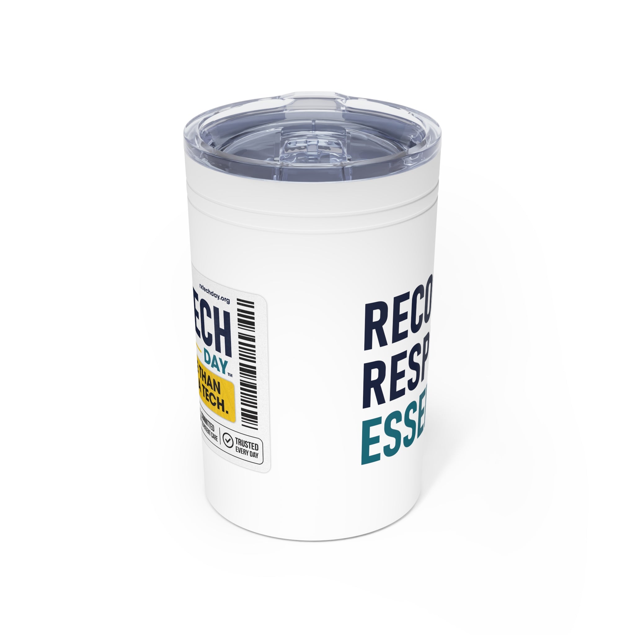 Recognized. Respected. Essential. — World RxTech Day 2026 Tumbler