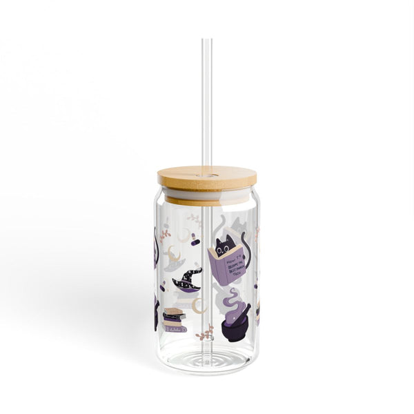 Witchy Pharm Tech Pattern Sipper Glass // Halloween