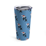 Rx Santa Hat - Tumbler 20oz (Blue Pattern)