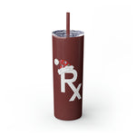 Rx Santa Hat - Skinny Tumbler with Straw, 20oz