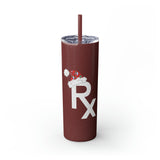 Rx Santa Hat - Skinny Tumbler with Straw, 20oz