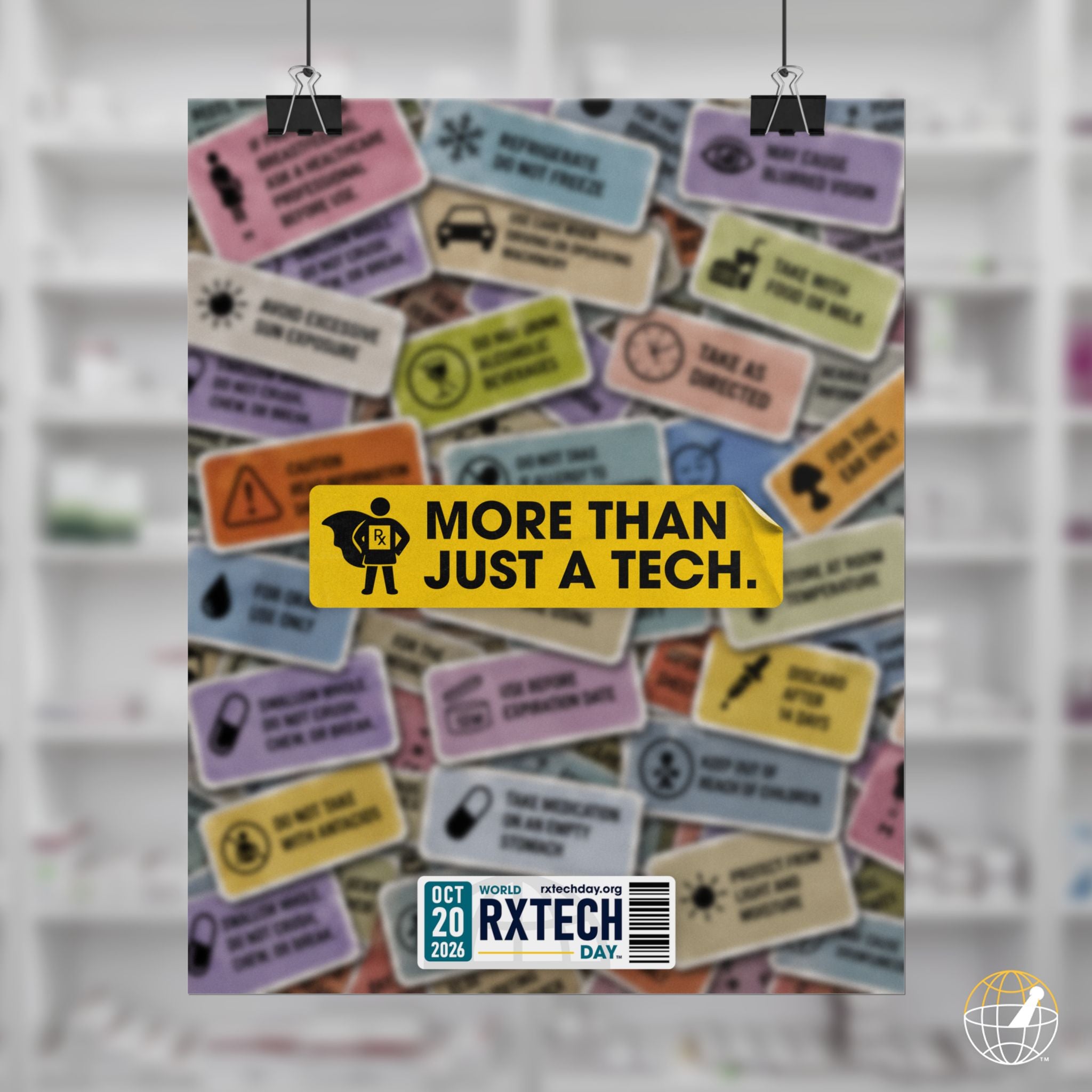 World RxTech Day 2026 — More Than Just a Tech Auxiliary Label Poster