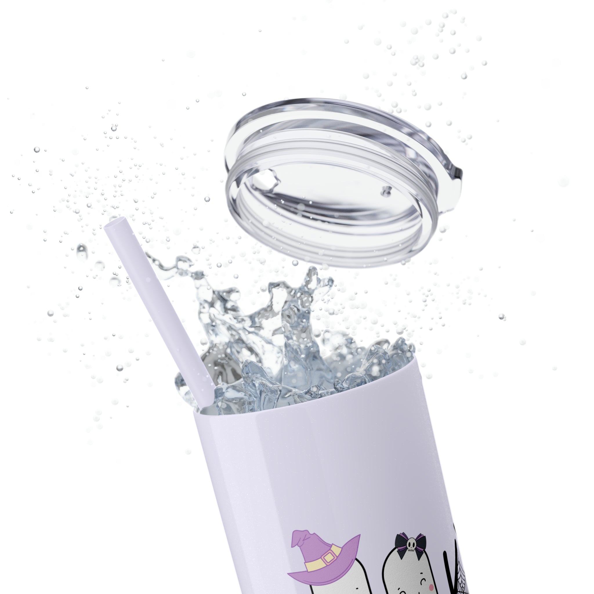 Spooky Pharm Tech "Spider Webs" Skinny Tumbler with Straw, 20oz