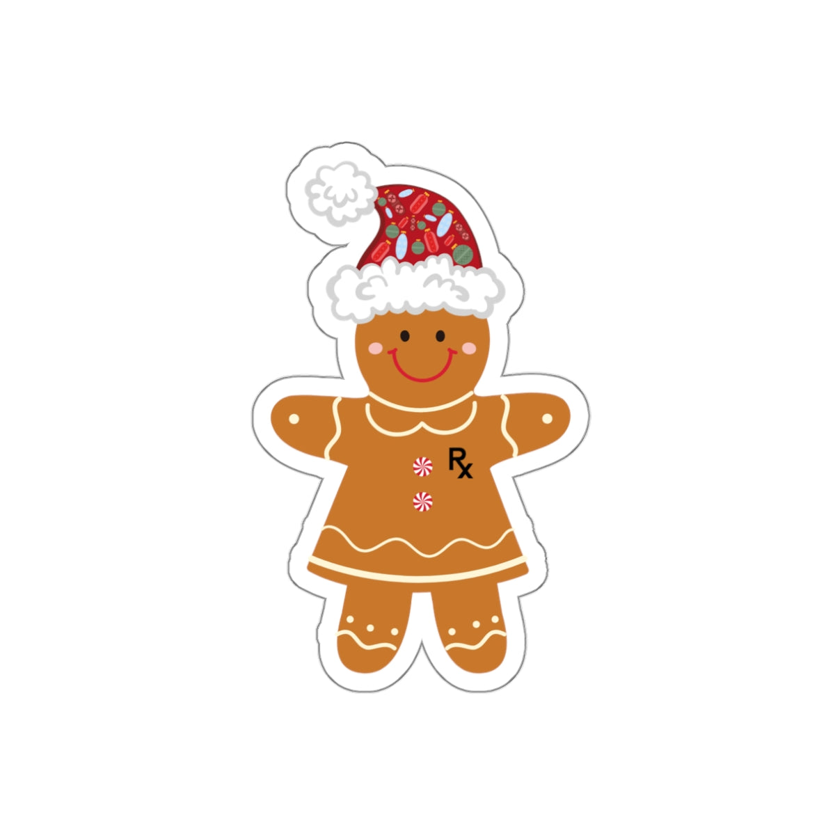 Rx Gingerbread Sticker #1
