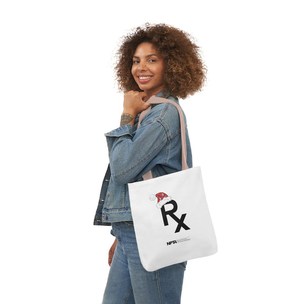 Rx Santa Hat (White) - Polyester Canvas Tote Bag