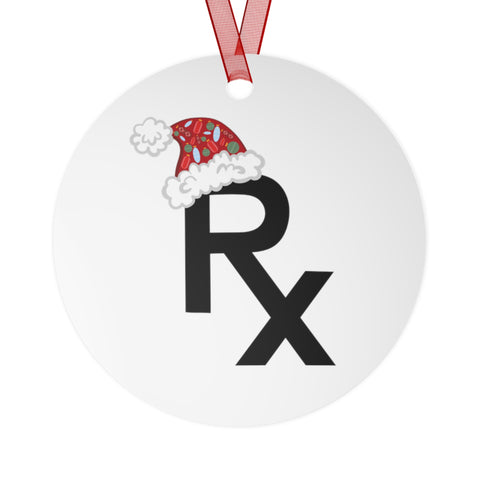 Rx Santa Hat - Metal Ornaments