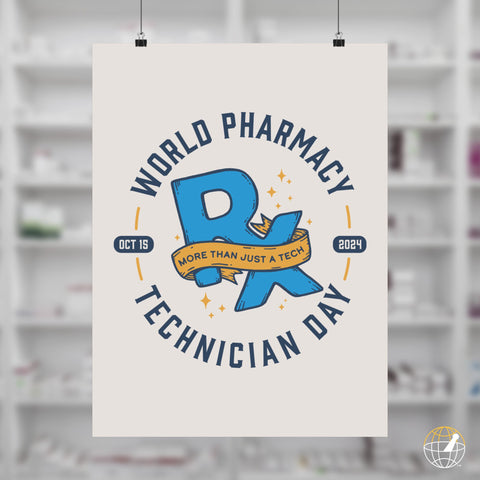 More Than Just A Tech: Pharmacy Technician Day 2024 Poster// Rx Symbol Edition