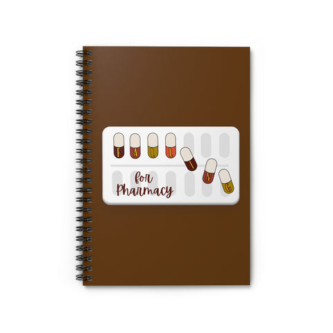 Falling for Pharmacy Notebook- Brown