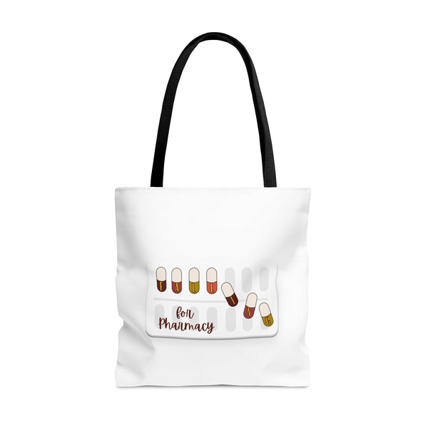 Falling for Pharmacy Tote Bag- White