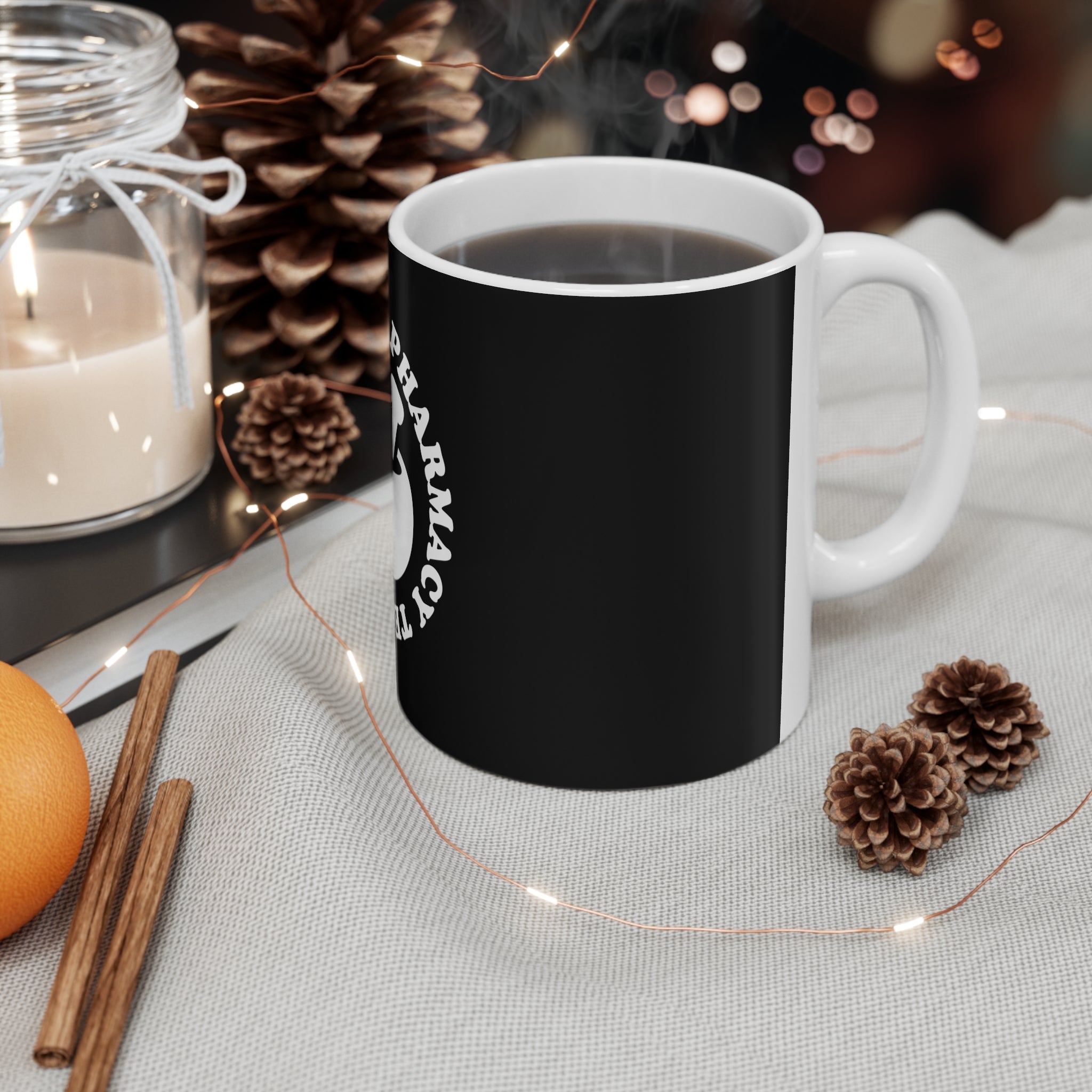 CPhT Mortar & Pestle Ceramic Mug 11oz- Black