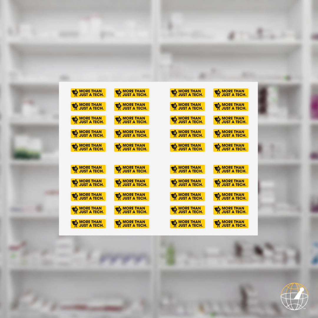 More Than Just a Tech — World RxTech Day 2026 Auxiliary Label Sticker Sheet
