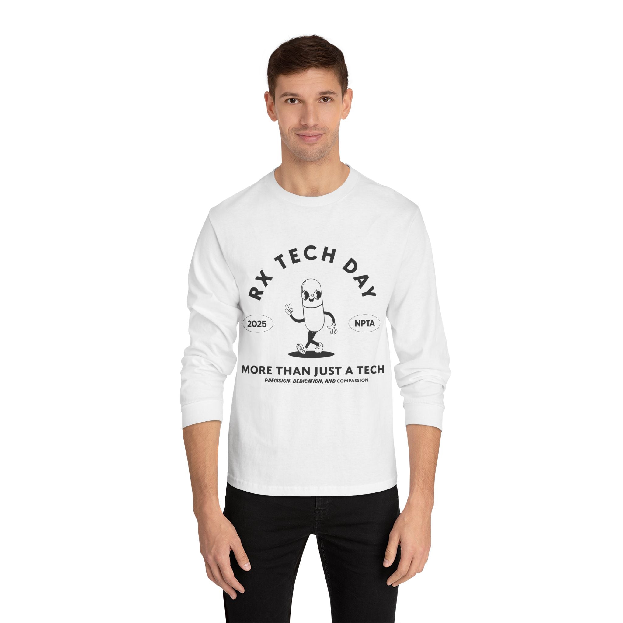 World Rx Tech Day 2025 Pill Mascot Long Sleeve T-Shirt
