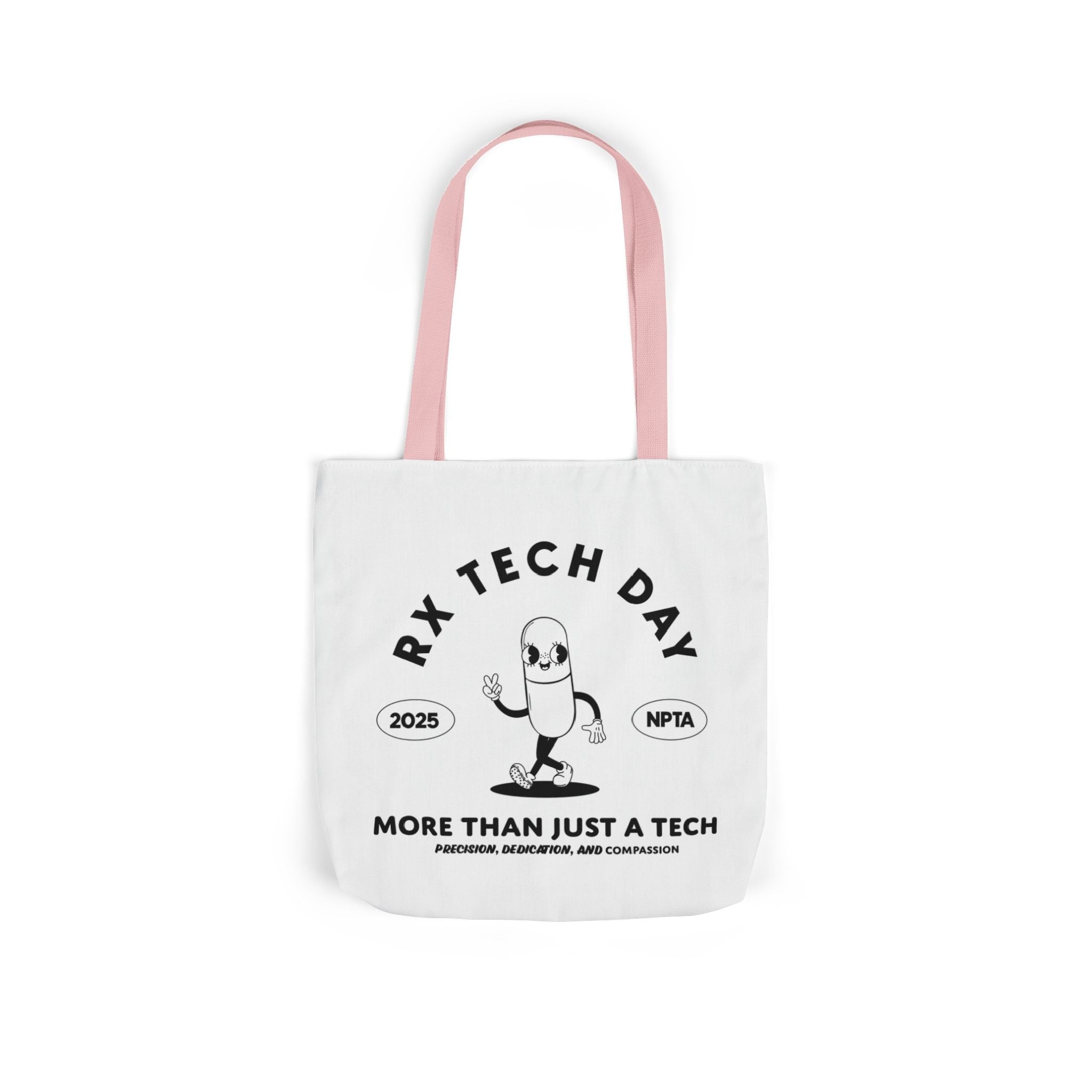RxTech Day 2025 Pill Mascot - Polyester Canvas Tote Bag