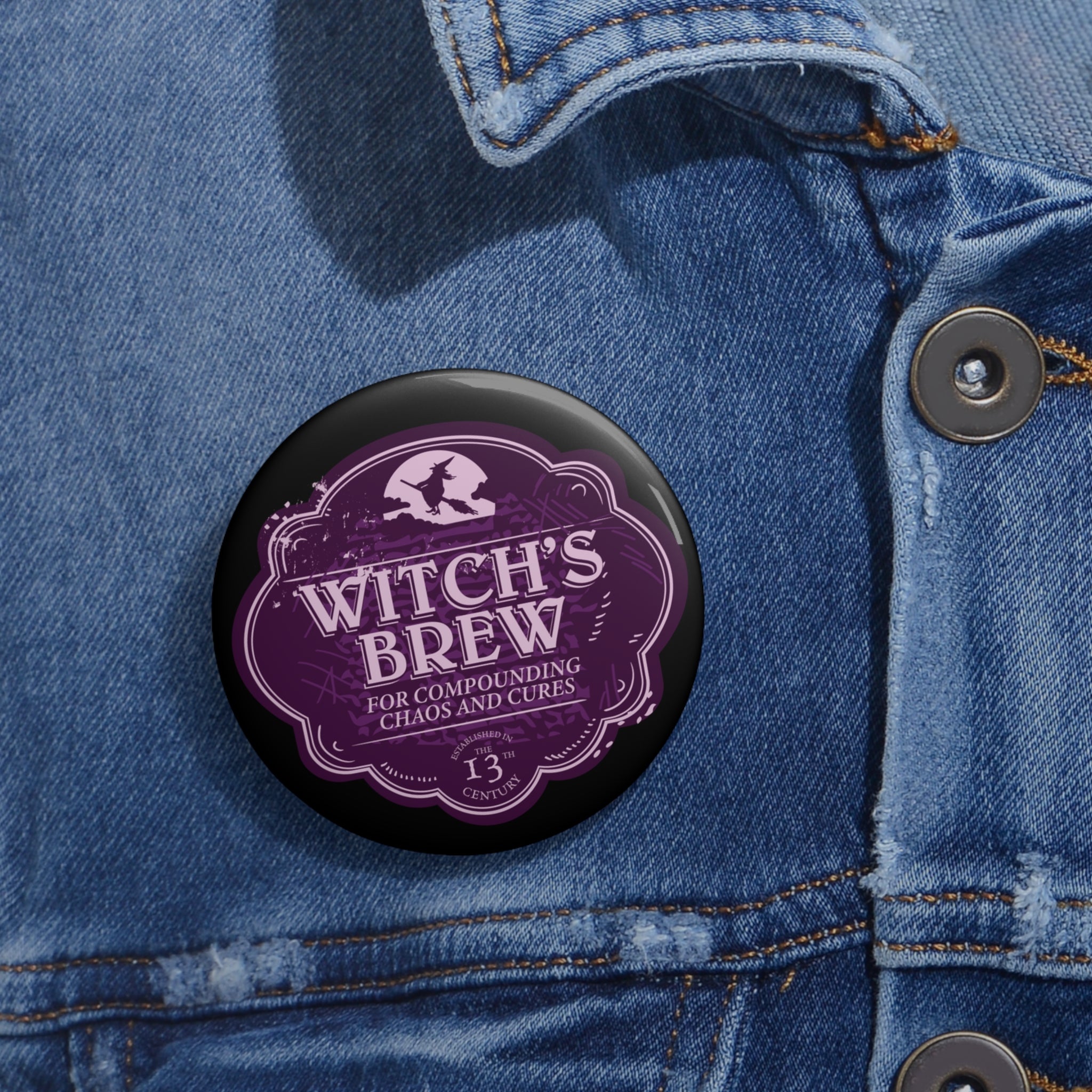Witches Brew Purple  Pin - Black // Halloween