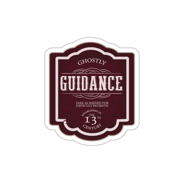 Ghostly Guidance Deep Red  Sticker // Halloween