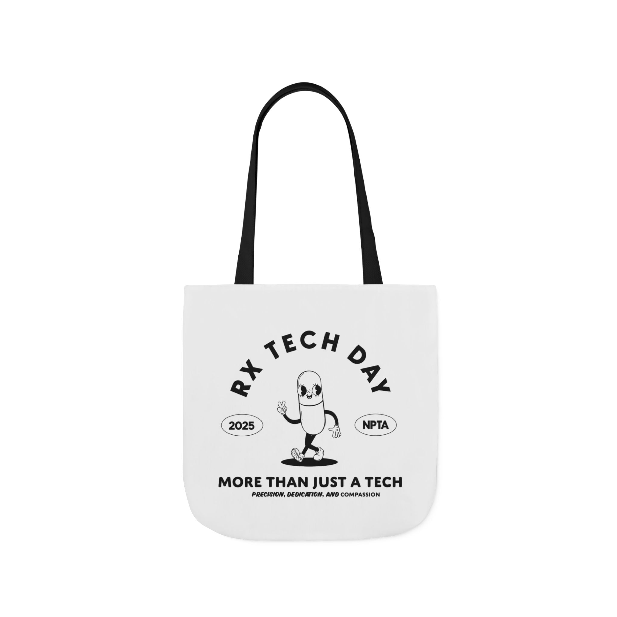 RxTech Day 2025 Pill Mascot - Polyester Canvas Tote Bag