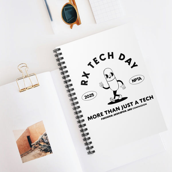 World Rx Tech Day 2025 Pill Mascot - Notebook