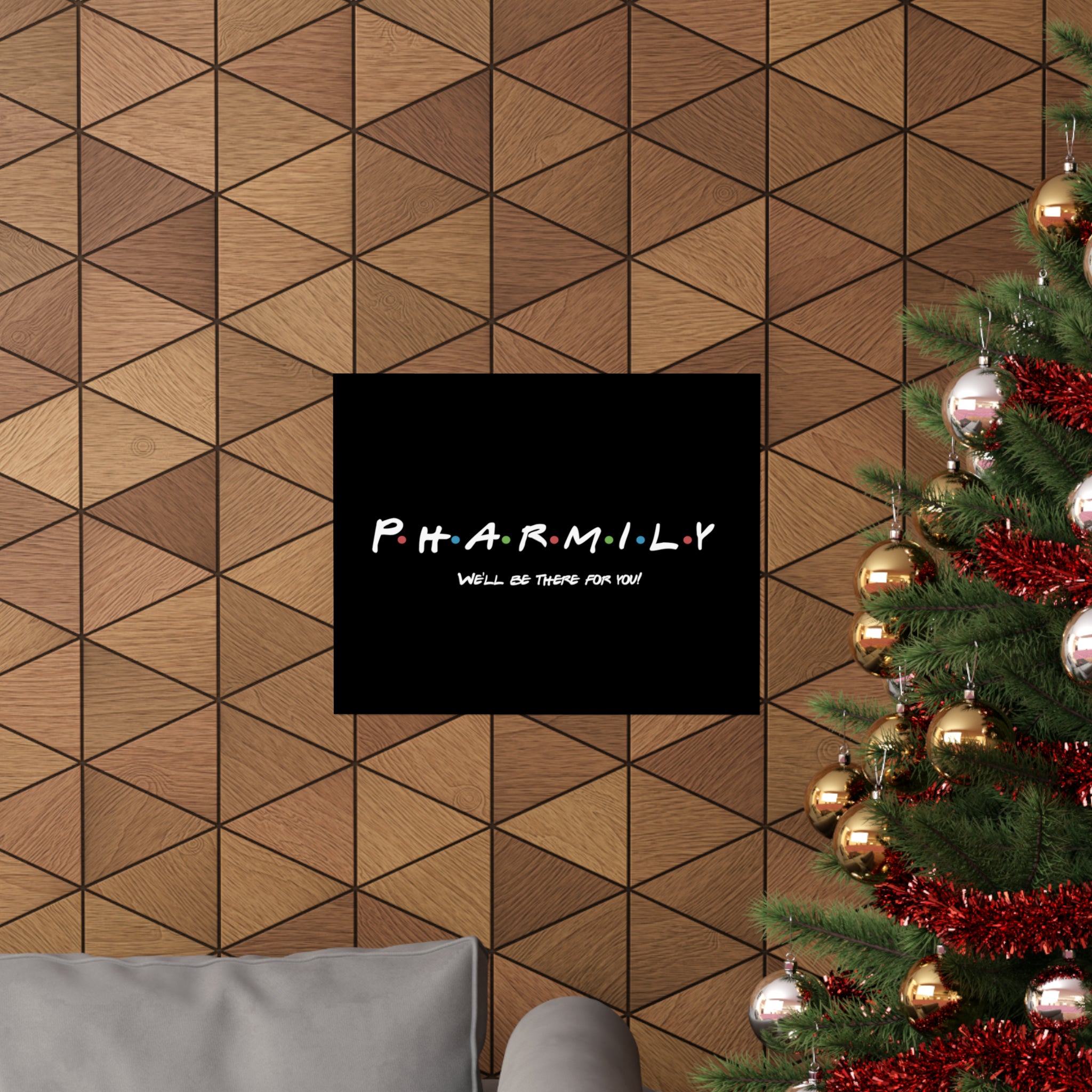 Pharmily - Friends TV Show Inspired - Premium Matte Horizontal Poster - Pharmacy Fun Decor