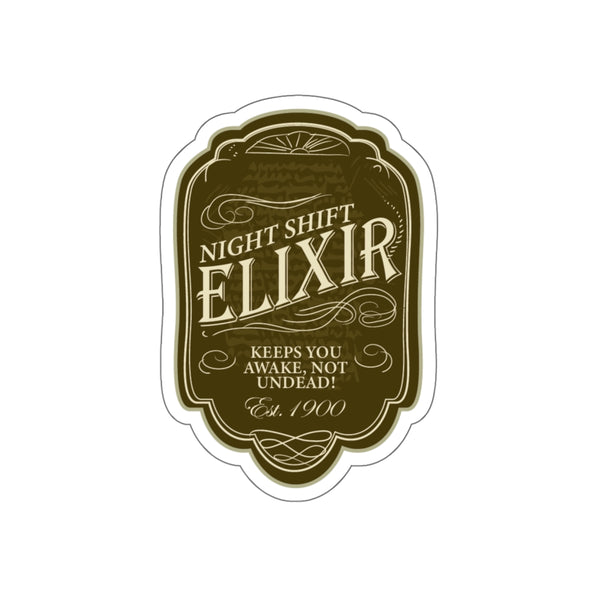 Night Shift Brown Sticker // Halloween