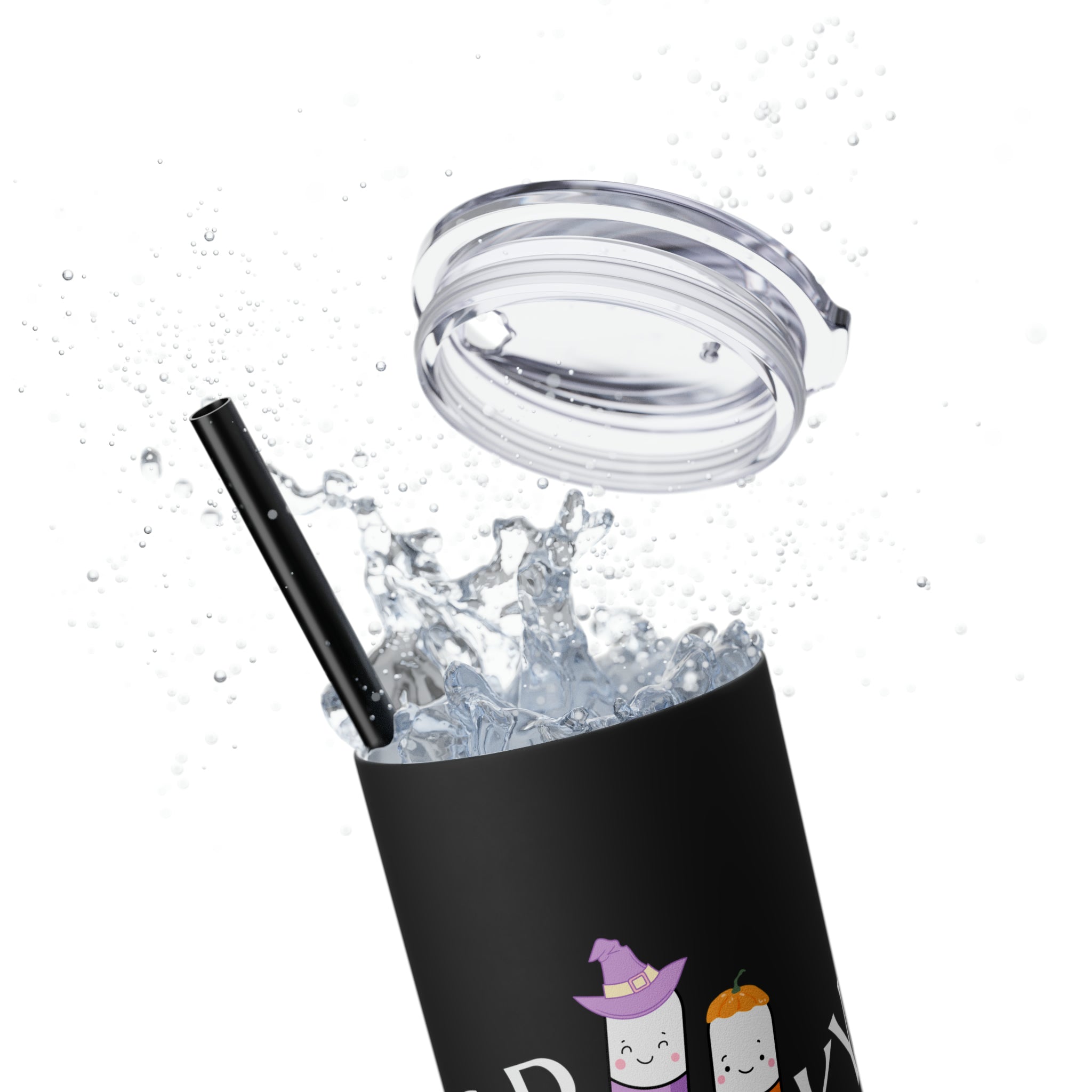 Spooky Pharm Tech Skinny Tumbler with Straw, 20oz