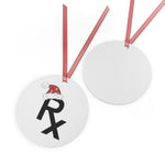 Rx Santa Hat - Metal Ornaments