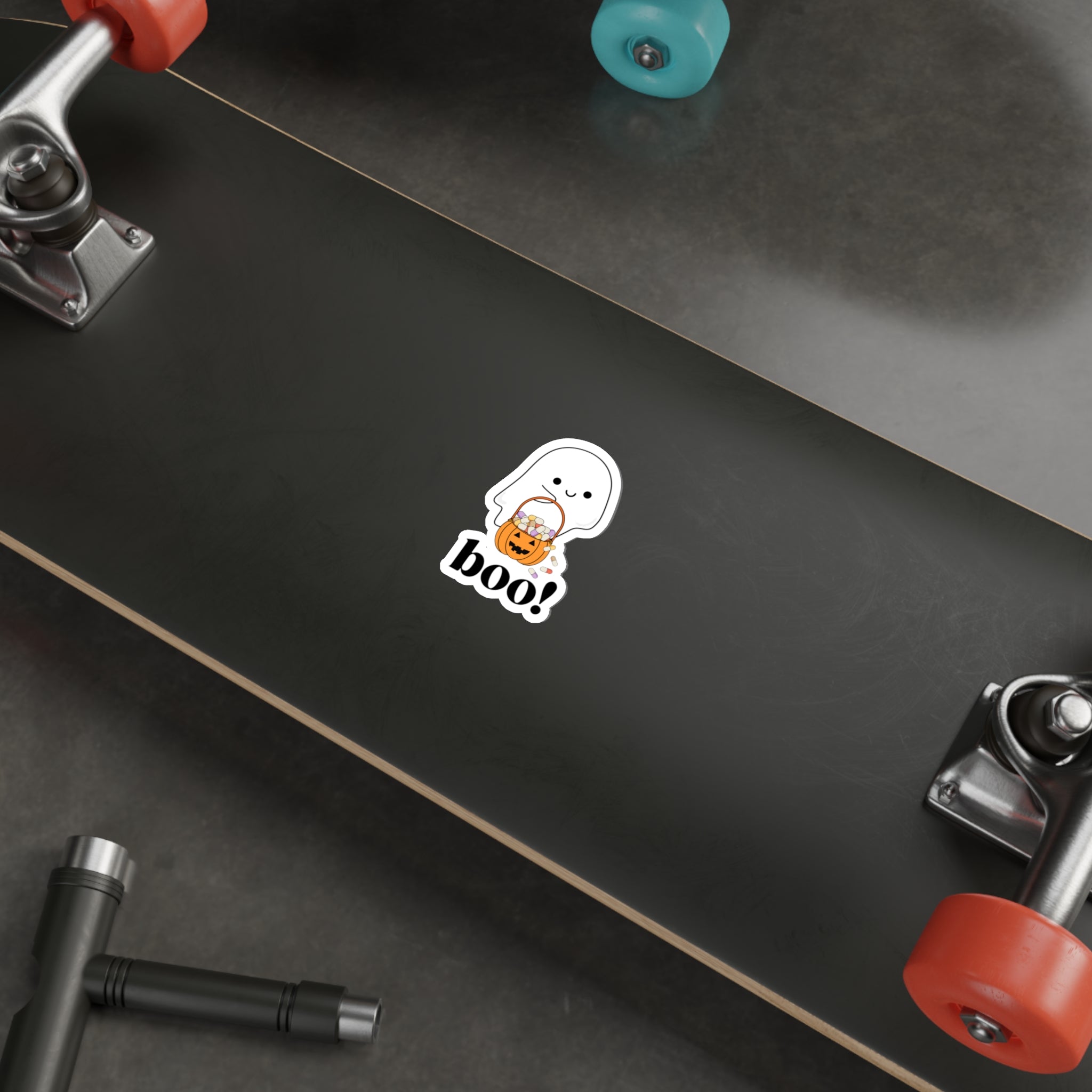 Ghost Trick or Treat "Boo!" Sticker
