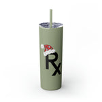 Rx Santa Hat - Skinny Tumbler with Straw, 20oz