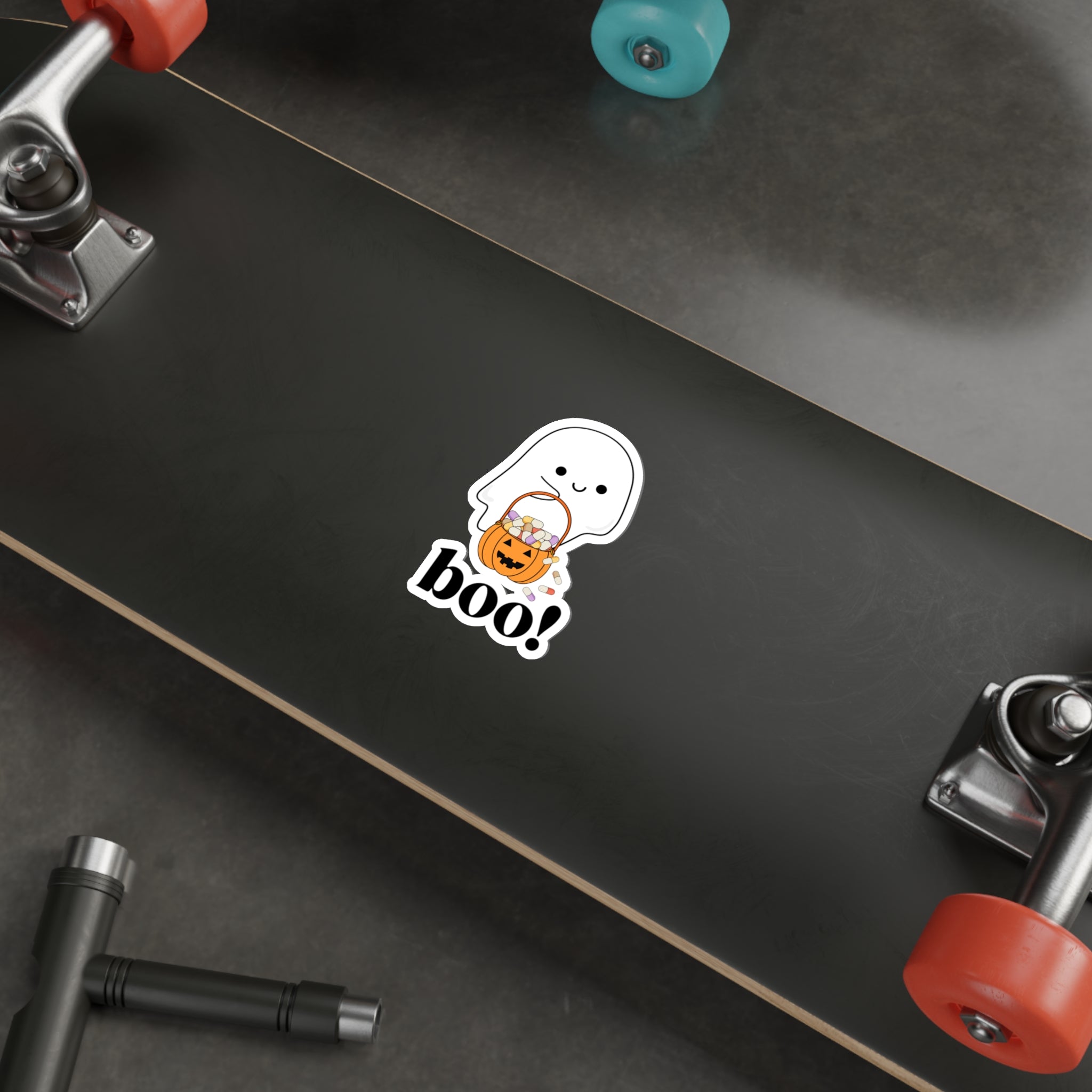 Ghost Trick or Treat "Boo!" Sticker