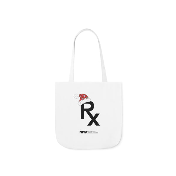 Rx Santa Hat (White) - Polyester Canvas Tote Bag