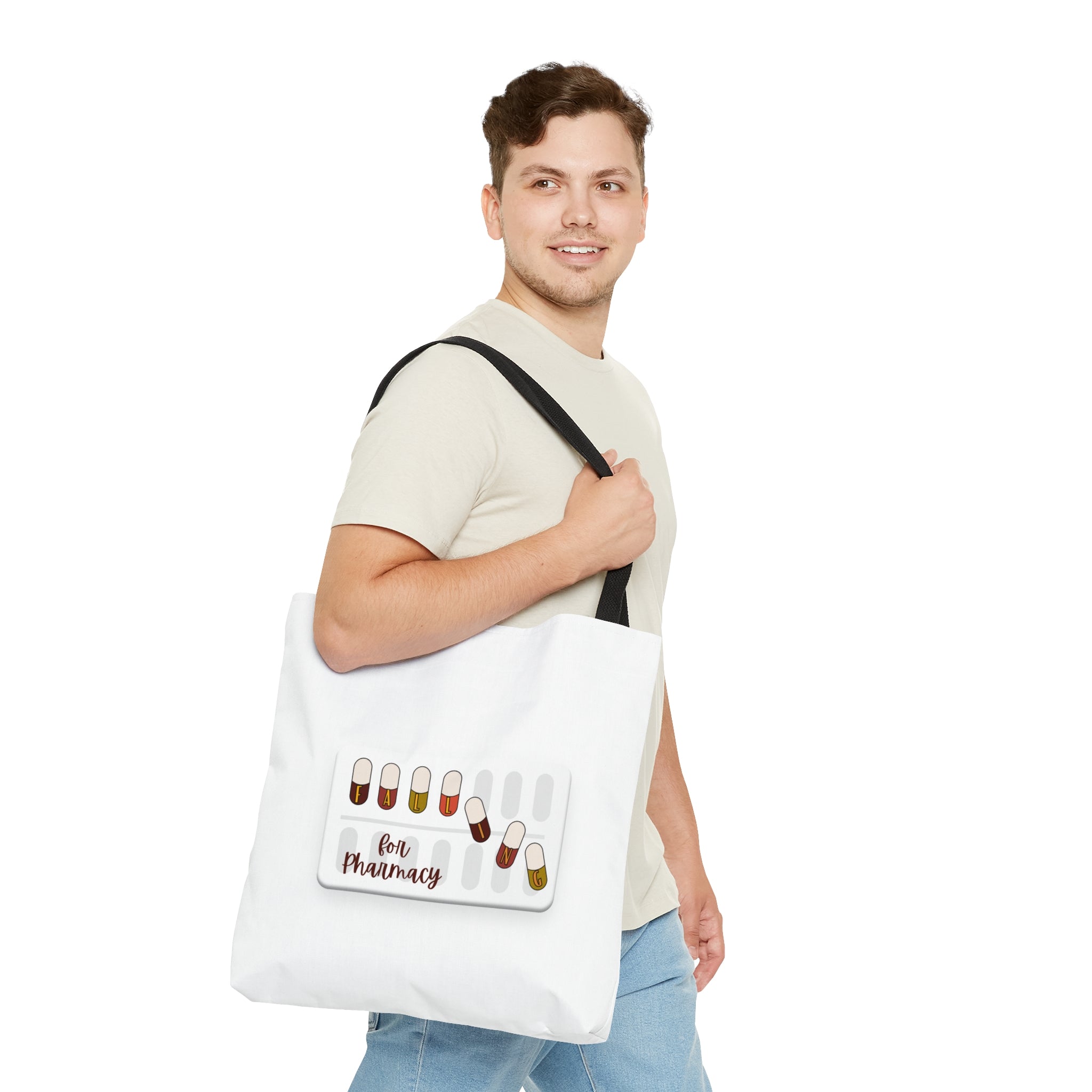 Falling for Pharmacy Tote Bag- White