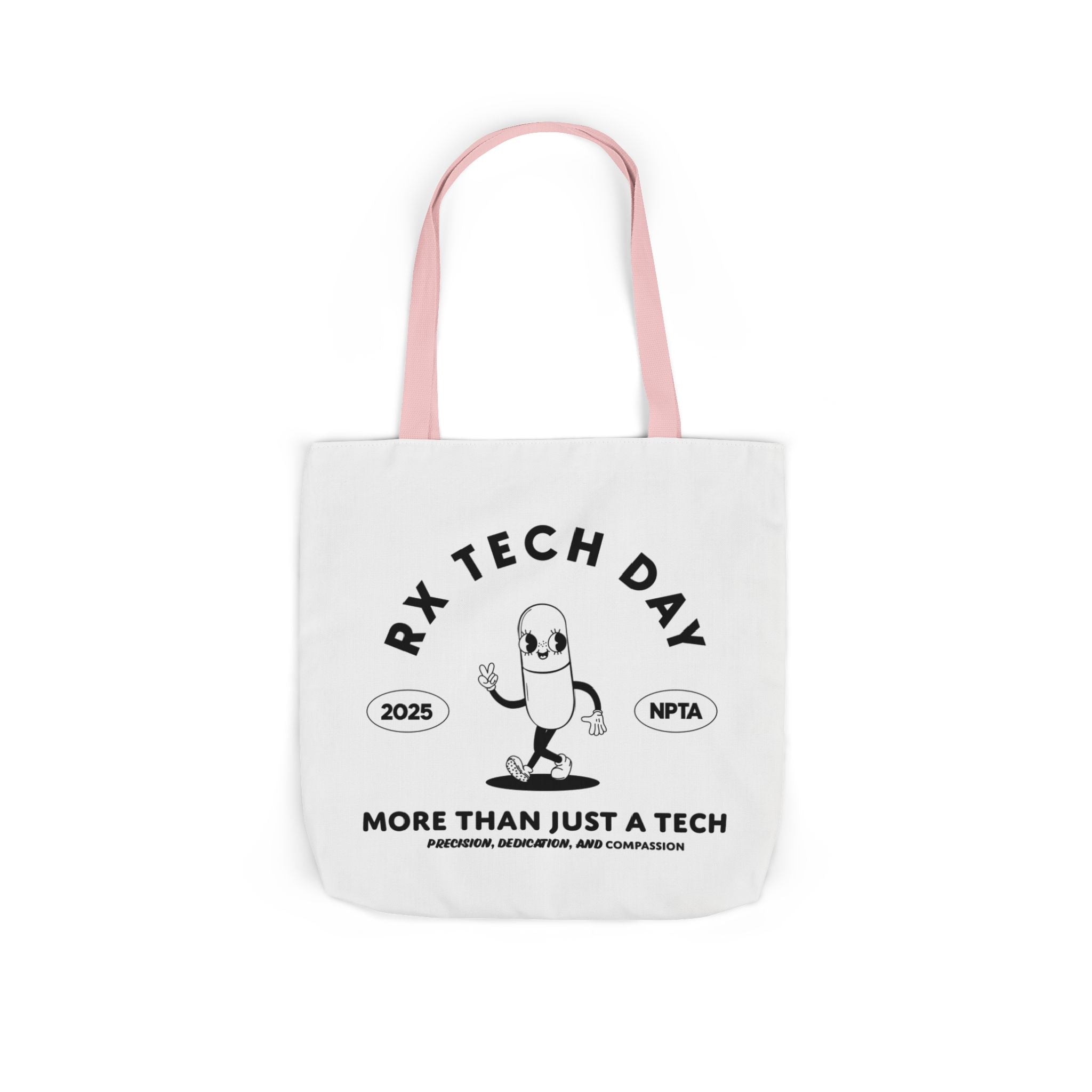 RxTech Day 2025 Pill Mascot - Polyester Canvas Tote Bag