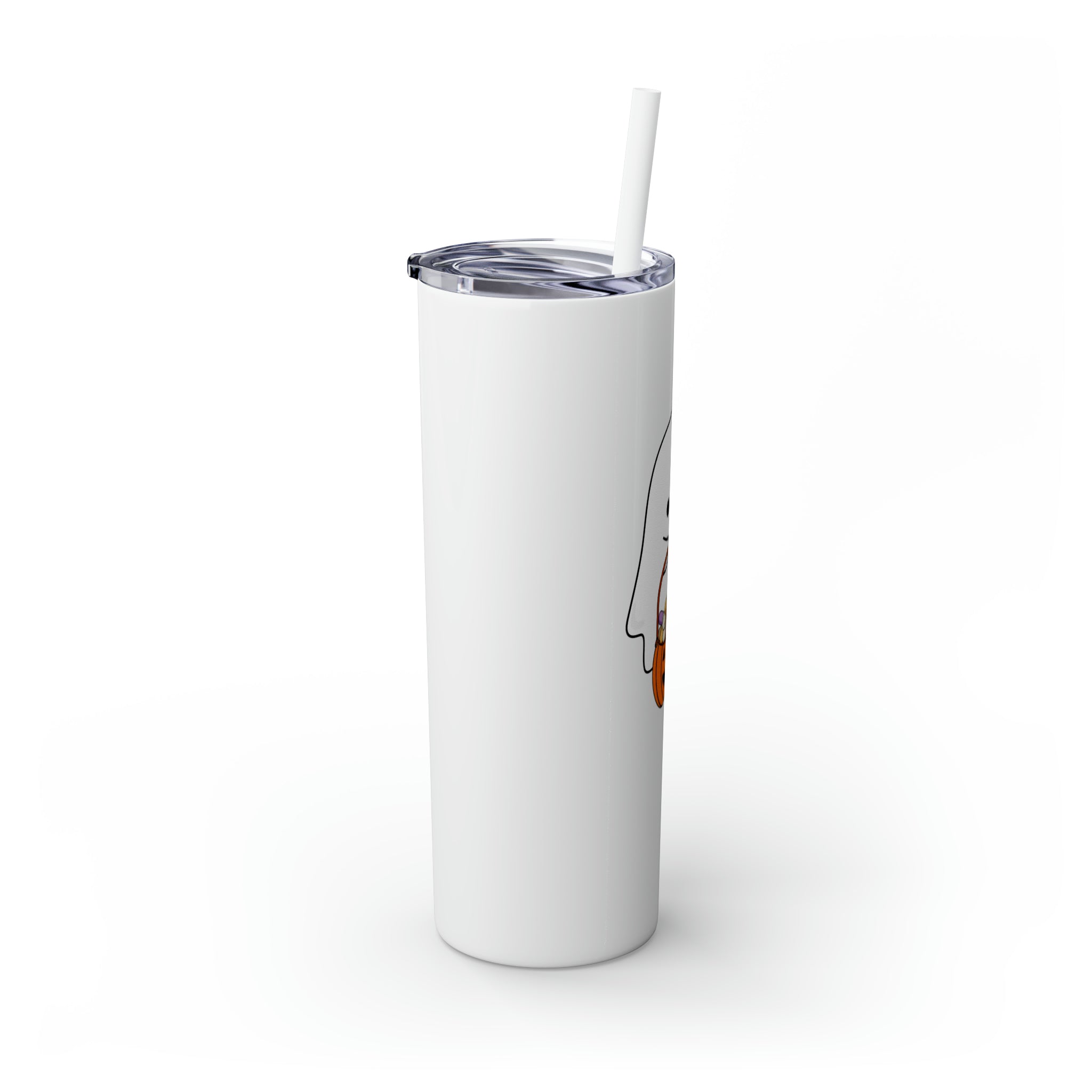 Ghost Trick or Treat Skinny Tumbler with Straw, 20oz
