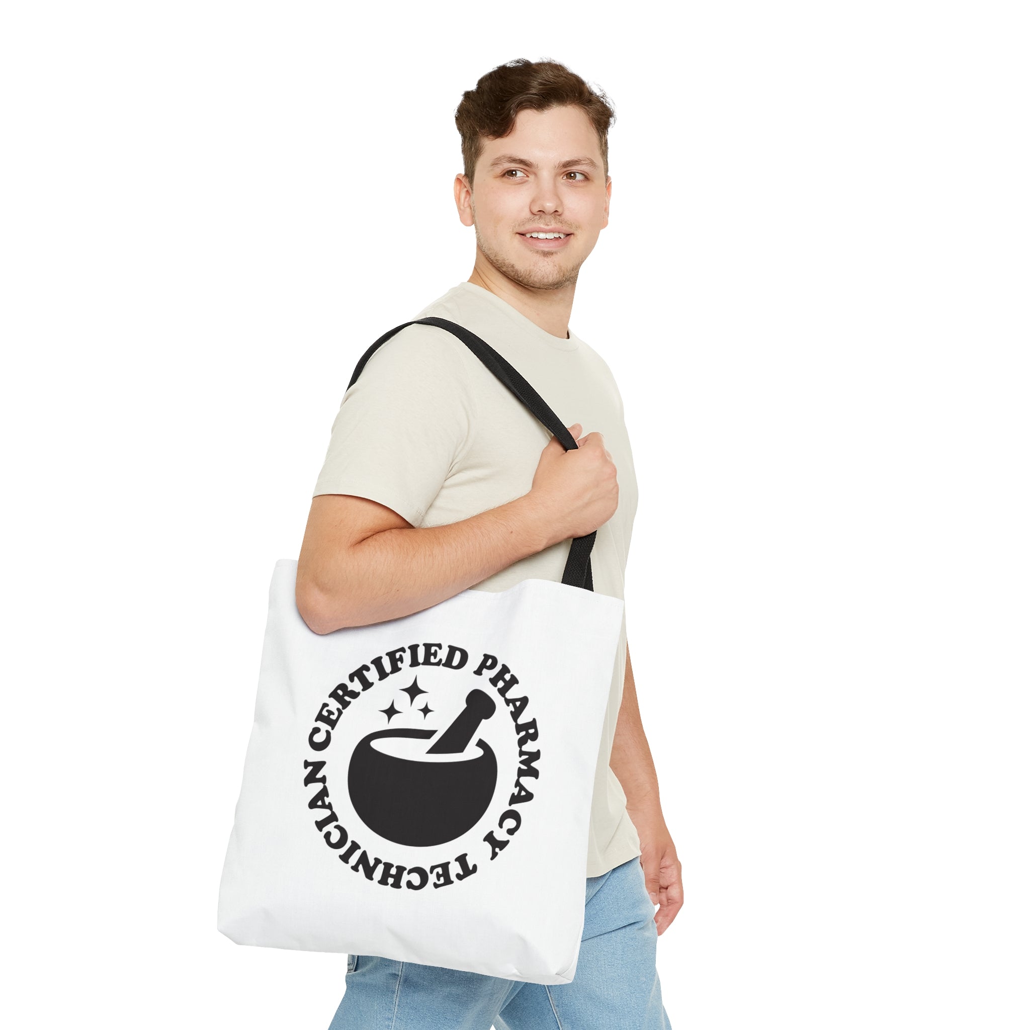 CPhT Mortar & Pestle Tote Bag- White