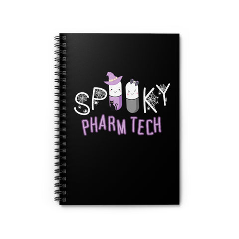 Spooky Pharm Tech "Spider Webs" Notebook- Black