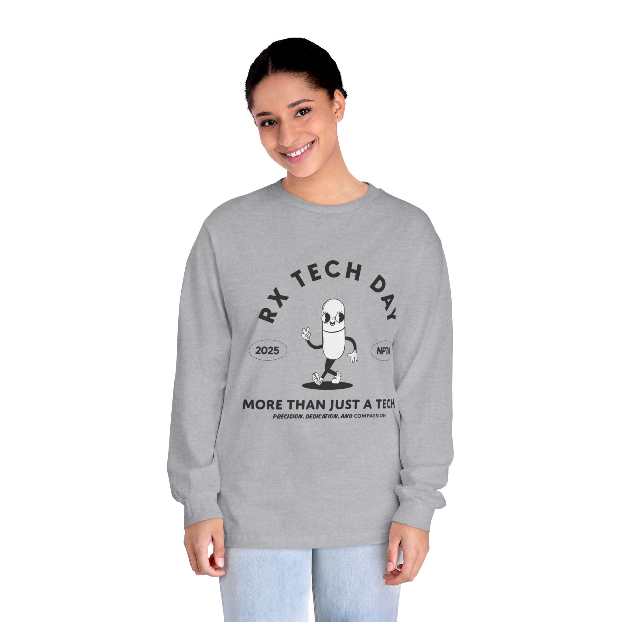 World Rx Tech Day 2025 Pill Mascot Long Sleeve T-Shirt
