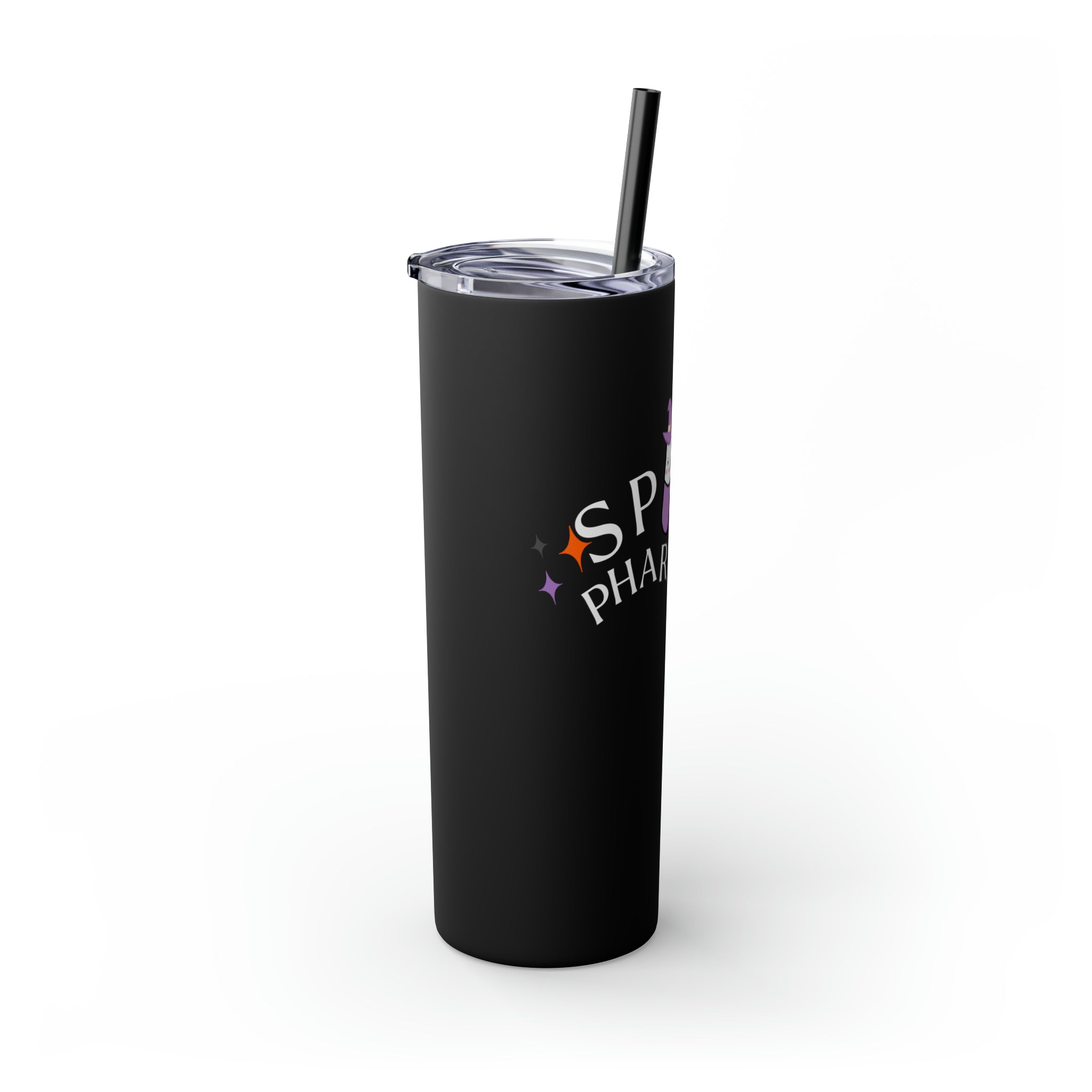 Spooky Pharm Tech Skinny Tumbler with Straw, 20oz