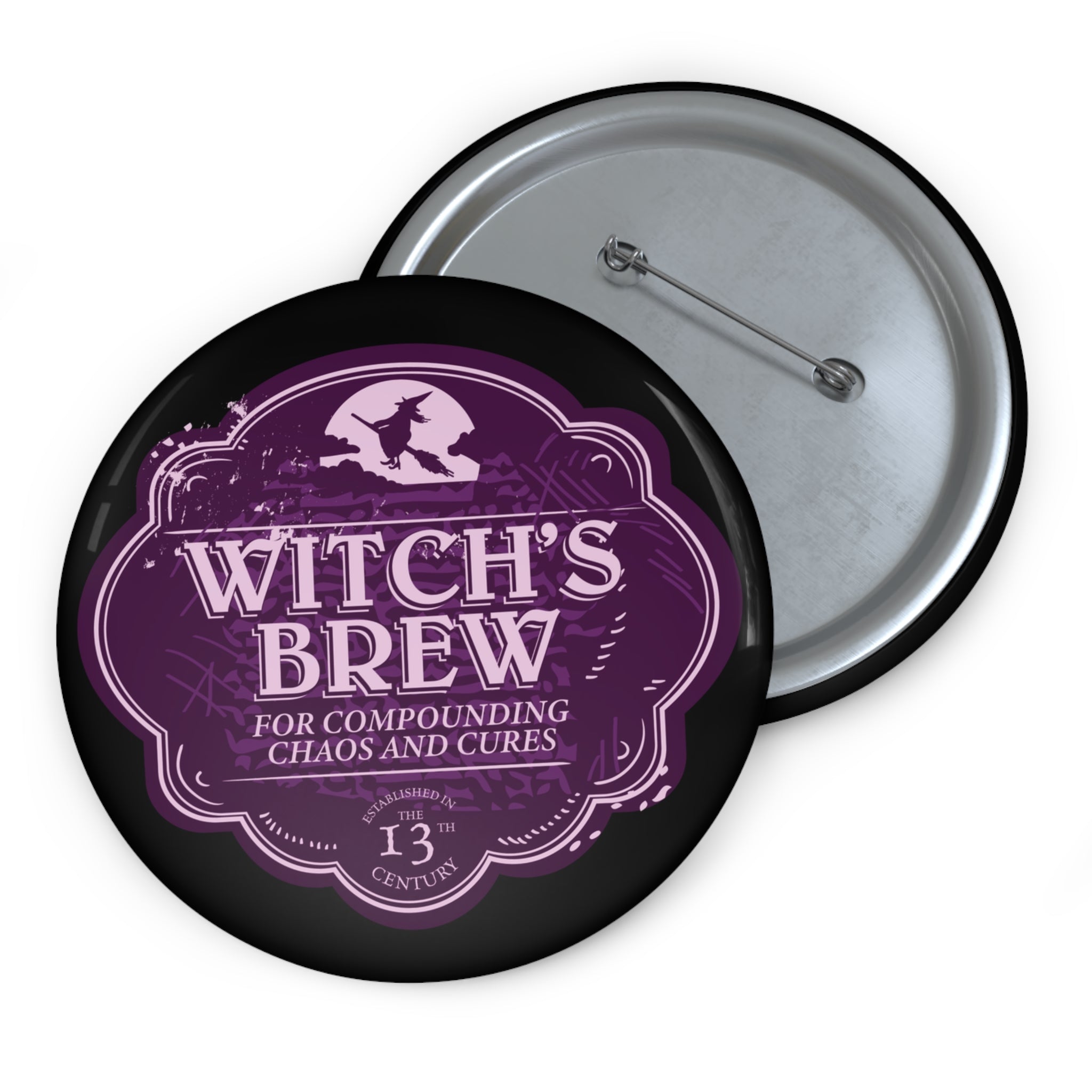 Witches Brew Purple  Pin - Black // Halloween