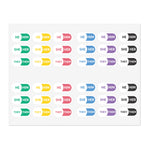 Pronoun Stickers for Badge - Pharmacy Pills - Sticker Sheet Variety Pack 1