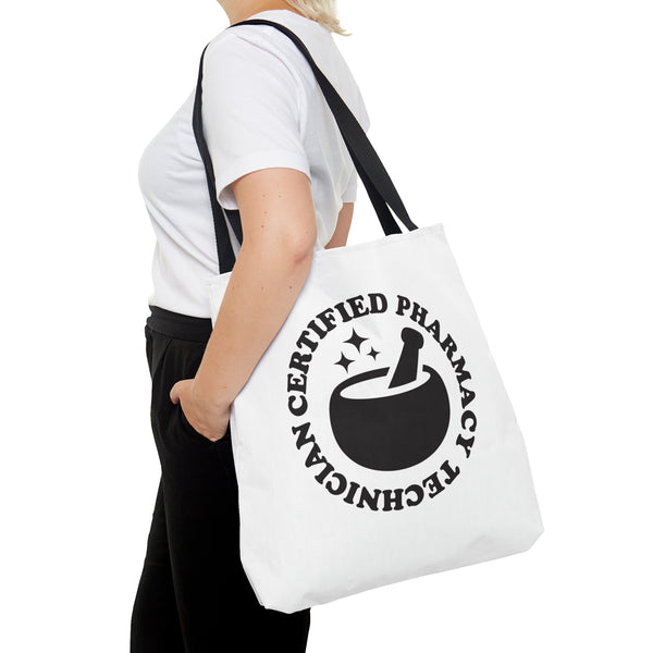 CPhT Mortar & Pestle Tote Bag- White