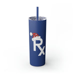 Rx Santa Hat - Skinny Tumbler with Straw, 20oz