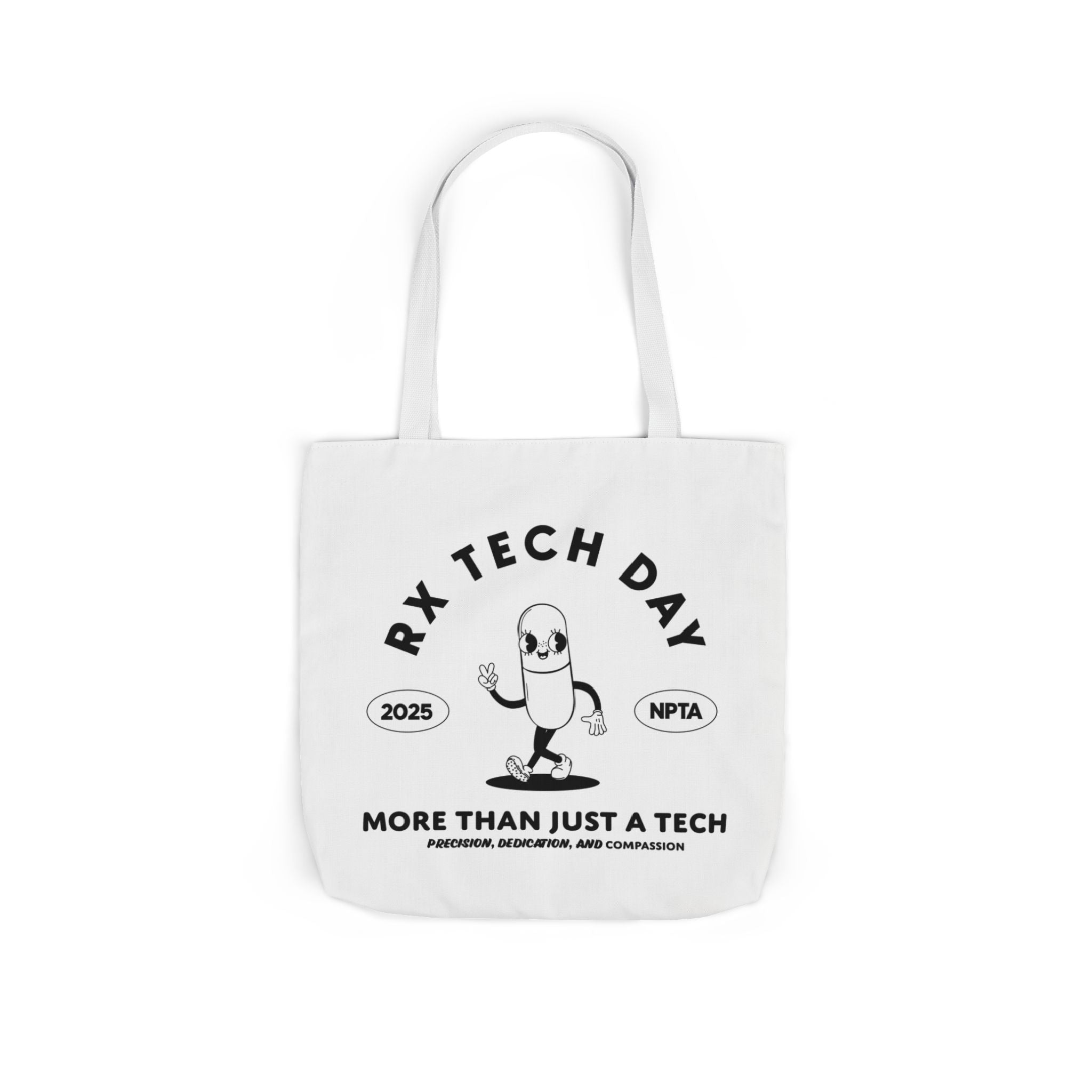 RxTech Day 2025 Pill Mascot - Polyester Canvas Tote Bag