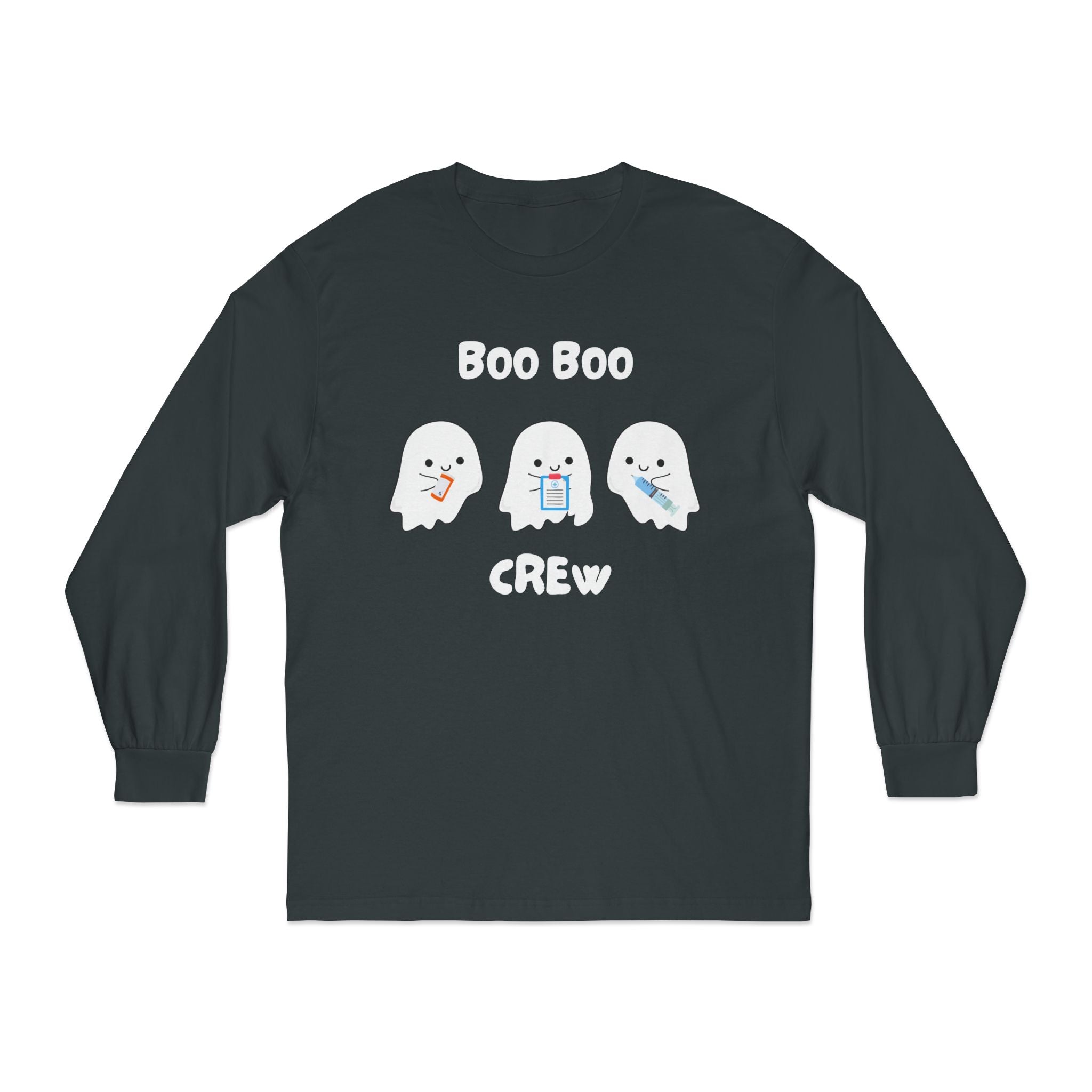 Halloween 2025 Ghost Crew Long Sleeve T-Shirt