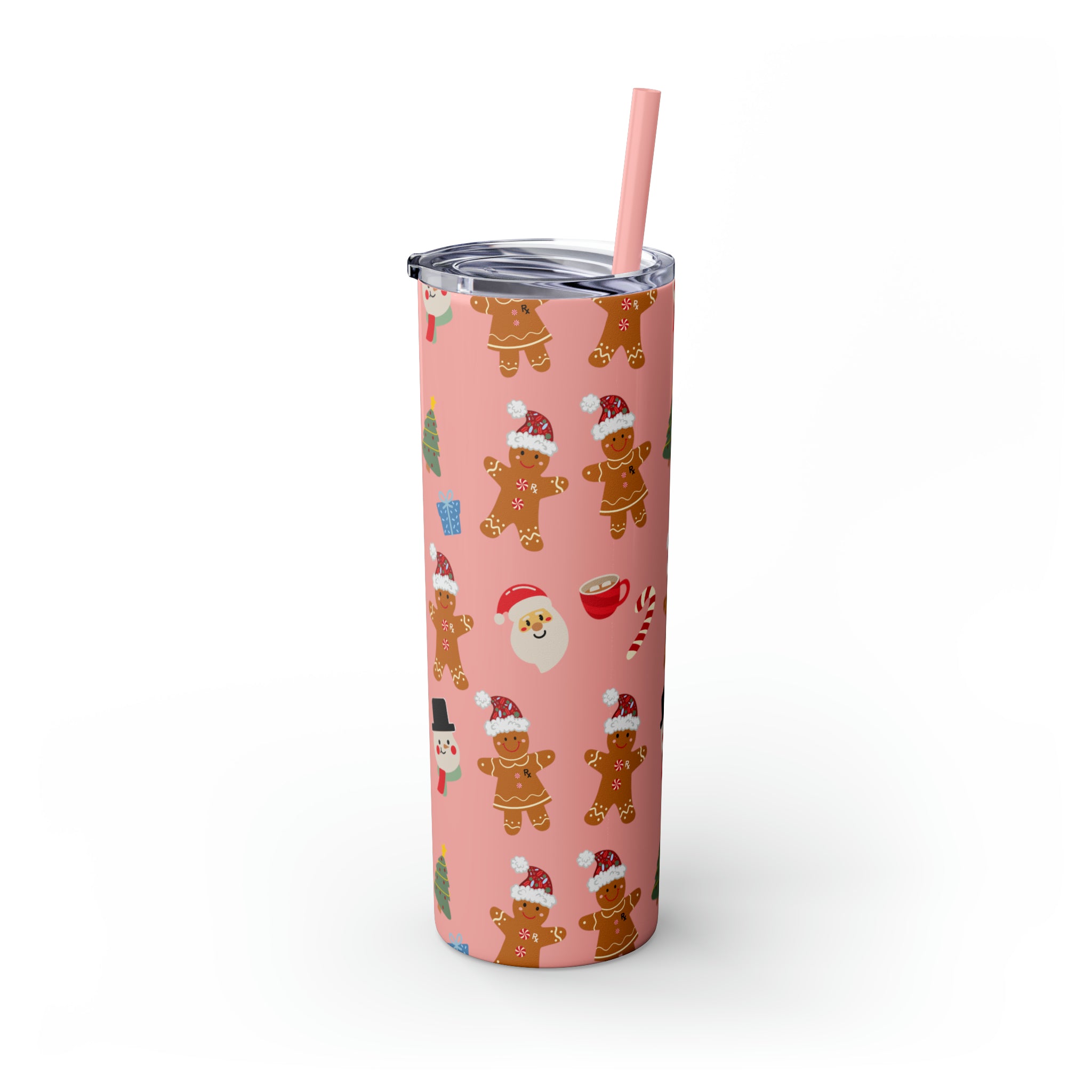 RX Gingerbreads - Skinny Tumbler with Straw, 20oz