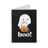 Ghost Trick or Treat "Boo!" Notebook- Black