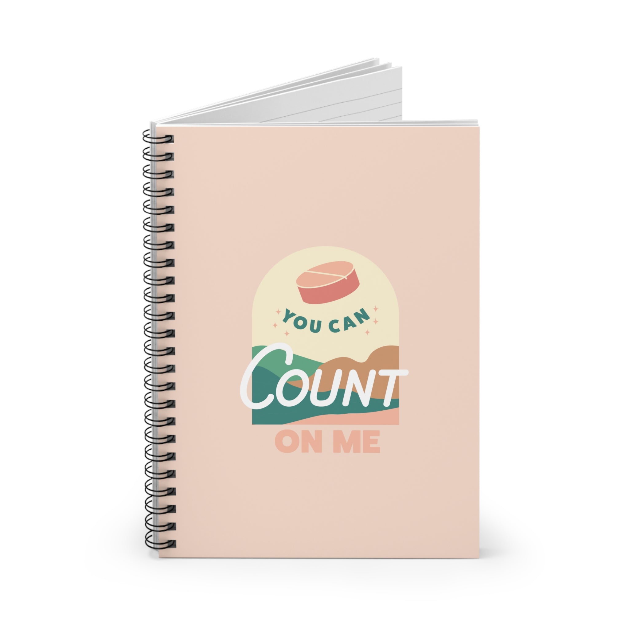 Count On Me Spiral Notebook - Ruled Line