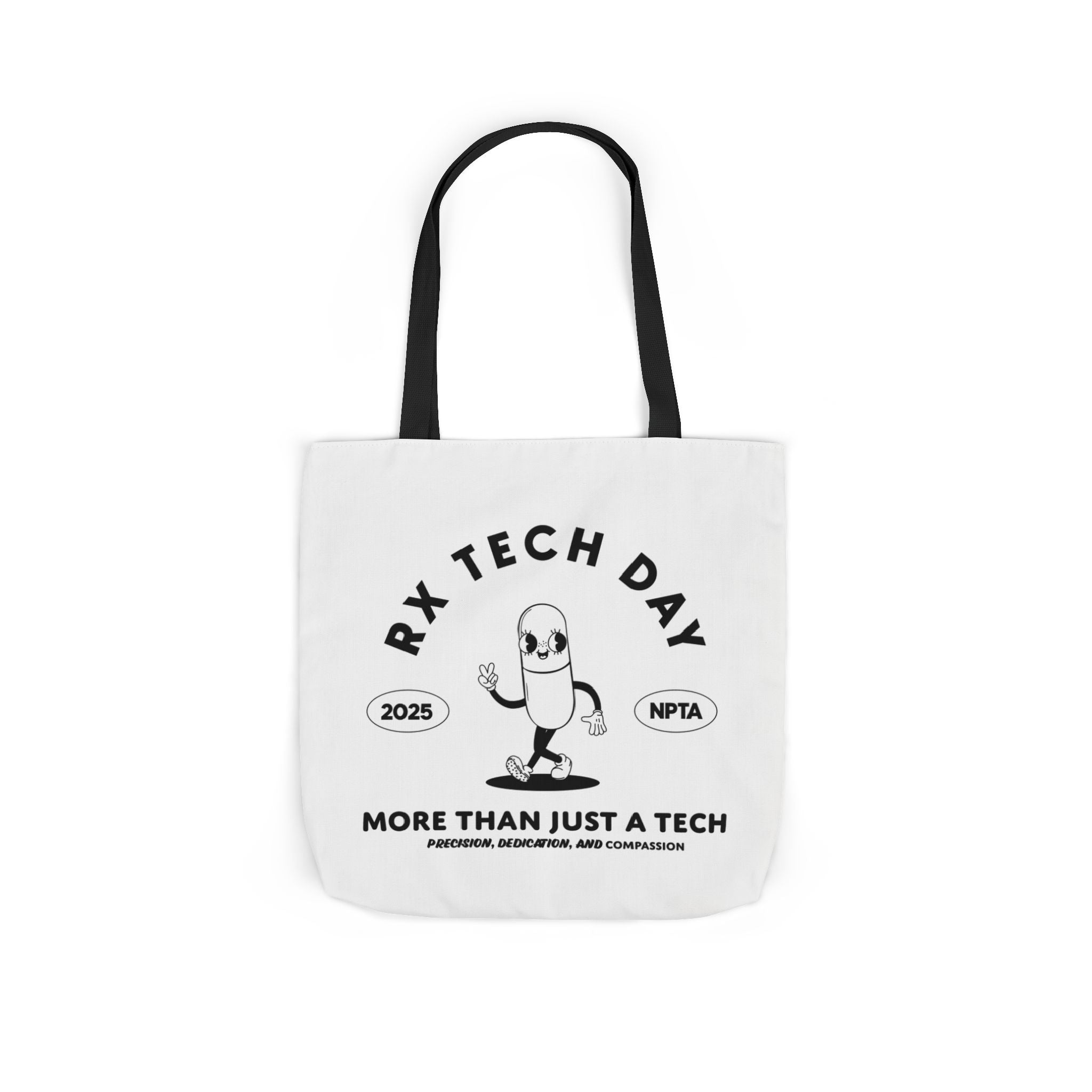 RxTech Day 2025 Pill Mascot - Polyester Canvas Tote Bag