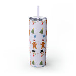 RX Gingerbreads - Skinny Tumbler with Straw, 20oz