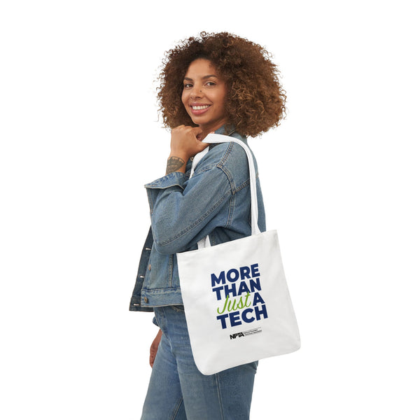 World Rx Tech Day 2025 "More Than Just A Tech" (White) - Polyester Canvas Tote Bag