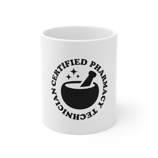 CPhT Mortar & Pestle Ceramic Mug 11oz- White