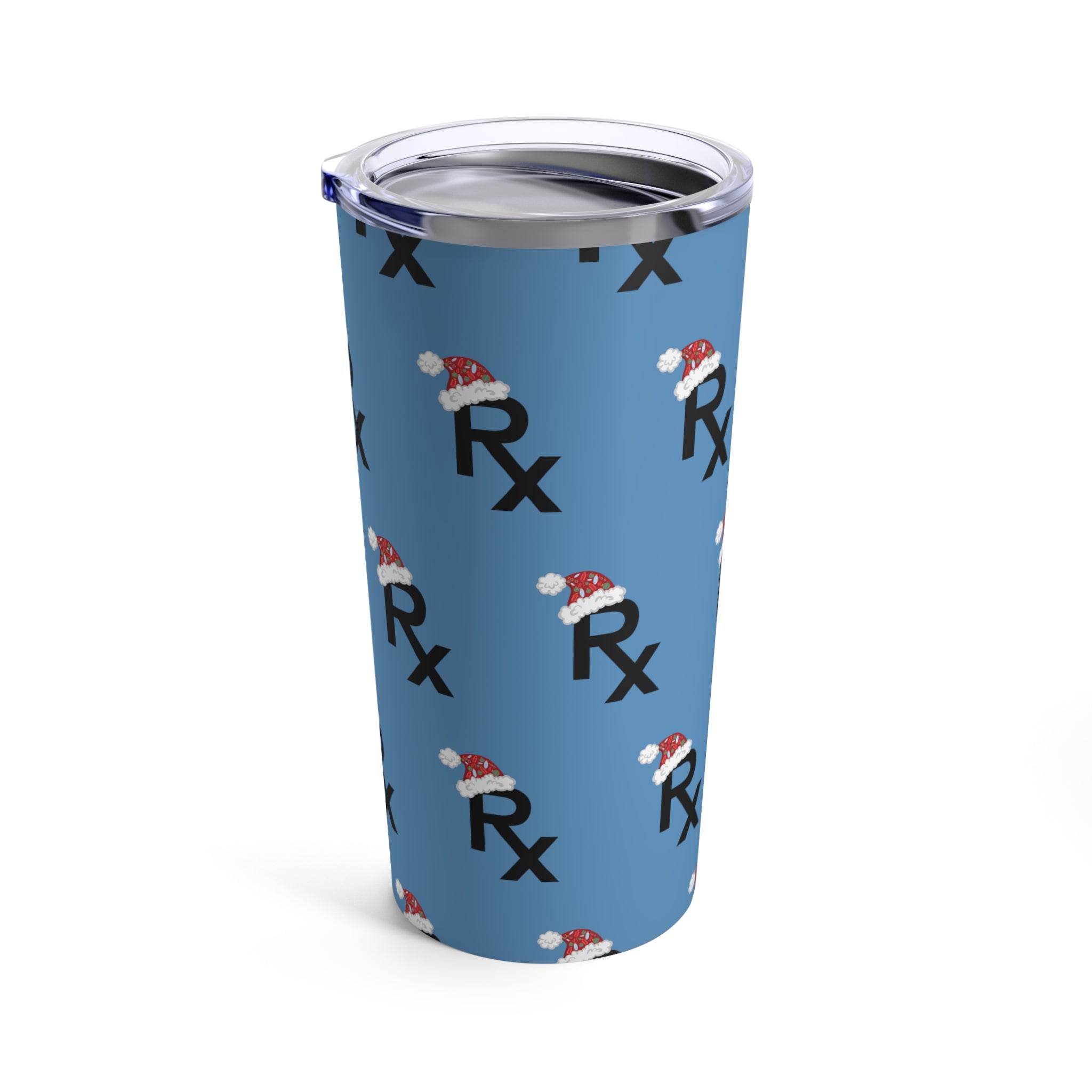 Rx Santa Hat - Tumbler 20oz (Blue Pattern)